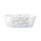Elementa Blair Acrylic Freestanding Bath 1495 x 745 - White Marble