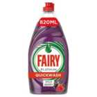 Fairy Quickwash Wild Berry Washing Up Liquid 820ml