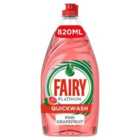 Fairy Quickwash Pink Grapefruit Washing Up Liquid 820ml