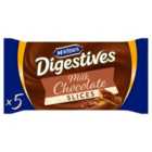 McVities Chocolate Digestive Slice Snacksize 5pk 5 per pack