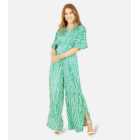 Yumi Green Abstract Jumpsuit