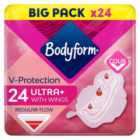 Bodyform Ultra Normal Sanitary Towels Wings 24 per pack