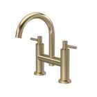 Hudson Reed Tec Lever Bath Filler - Brushed Brass