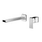 Nuie Windon Wall Mounted 2 Tap Hole Basin Mixer - Chrome