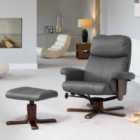 Colebrook Swivel Recliner With Massage And Heat Grey