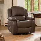 Oviedo Electric Rise And Recline Chair With Massage And Heat Brown