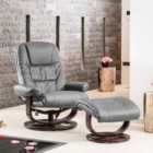 Hilliard Swivel Recliner With Massage And Heat Grey