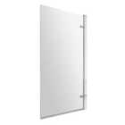 Hudson Reed Pacific Square Hinged Bath Screen - 8mm - Polished Chrome