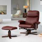 Colebrook Swivel Recliner With Massage And Heat Burgundy