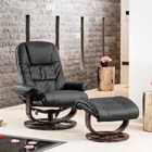 Hilliard Swivel Recliner With Massage And Heat Black