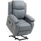 HOMCOM Riser and Recliner Chair Power Lift Reclining Chair With Remote, Grey