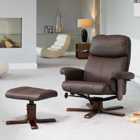 Colebrook Swivel Recliner With Massage And Heat Brown