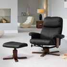Colebrook Swivel Recliner With Massage And Heat Black