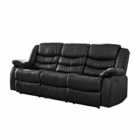 Maitland 3 Seat Recliner Sofa Black