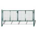 vidaXL Fence Gate Steel 306X175cm Green