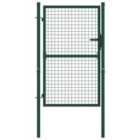 vidaXL Fence Gate Steel 100X125cm Green