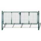 vidaXL Fence Gate Steel 306X150cm Green