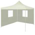 vidaXL Foldable Tent With 2 Walls 3X3 M - Cream
