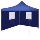 vidaXL Foldable Tent With 2 Walls 3X3 M - Blue
