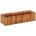vidaXL Garden Raised Bed 100X30X25cm Solid Acacia Wood