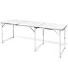 vidaXL Foldable Camping Table Height Adjustable Aluminium 180 X 60cm