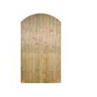 CARLA Flat Bow Top Single Timber Gate 750mm Wide x 1800mm High - Tongue & Groove Close Boarded CA40
