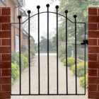 Livingandhome 3ft Black Modern Metal Outdoor Garden Swing Gate Fence Gate 860 x 1030 mm