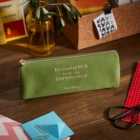 Mickey Mouse Faux Suede Pencil Case Green