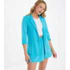 QUIZ Turquoise 3/4 Sleeve Tailored Blazer