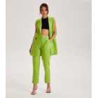 Urban Bliss Light Green Belted Trousers