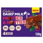 Cadbury Dairy Milk Fruitier & Nuttier Chocolate Bars 120g