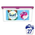 Surf 3-In-1 Coconut Bliss Washing Capsules 27 per pack
