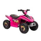 Reiten 6V Kids Electric Ride-On Car with Big Wheels - Pink