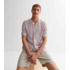 Only & Sons Lilac Stripe Short Sleeve Shirt