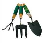Garden Gardening Hand Rake / Spade / Shovel / Fork 3pc Set Digging Cleaning