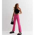 KIDS ONLY Bright Pink Ribbed Split Flared Trousers