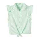 Name It Light Green Spot Tie Front Top