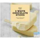M&S 3 White Chocolate Sticks Ice Cream 75g