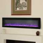 Livingandhome Black Electric Fire Wall Mounted or Freestanding Fireplace Heater 9 Flame Colors with Remote Control 40 inch