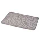 Showerdrape Clover Memory Foam Bath Mat in Grey