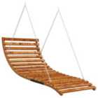 vidaXL Swing Bed Solid Bent Wood with Teak Finish 143x120x65cm