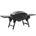 vidaXL Portable Gas BBQ Grill With Cooking Zone Black