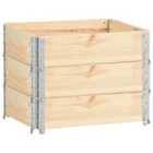 vidaXL Raised Beds 3 Pcs 60X80cm Solid Pine Wood (310049)