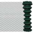 vidaXL Chain Link Fence Steel 1,25X15 M Green
