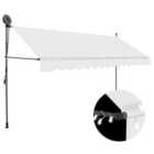 vidaXL Manual Retractable Awning With LED 400cm Cream