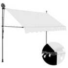 vidaXL Manual Retractable Awning With LED 300cm Cream