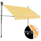 vidaXL Manual Retractable Awning With LED 250cm White And Orange