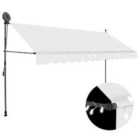 vidaXL Manual Retractable Awning With LED 350cm Cream