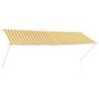 vidaXL Retractable Awning 350X150cm Yellow And White