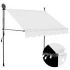vidaXL Manual Retractable Awning With LED 150cm Cream
